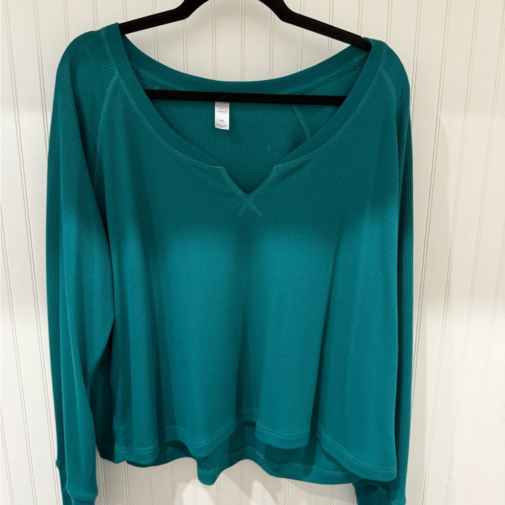 Arizona Jean Company Teal Long Sleeve Sleepwear Top